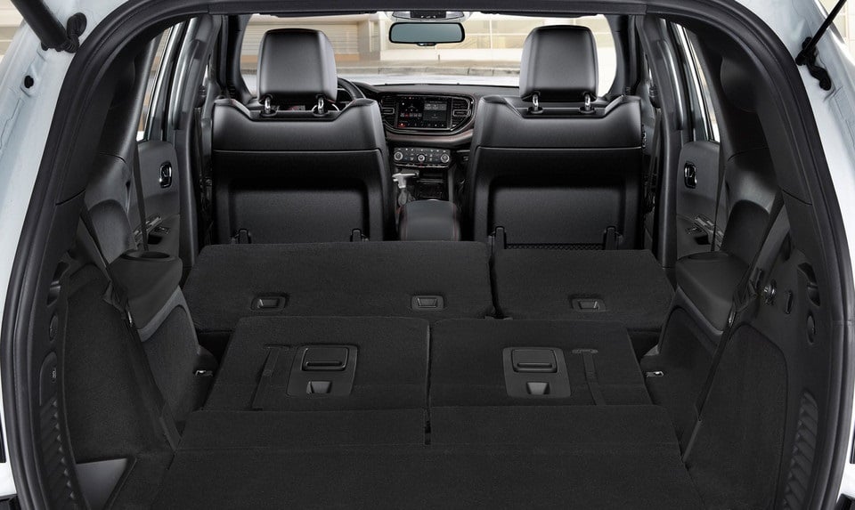 2025 Dodge Durango cargo area with configurable seating layout
