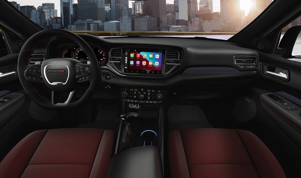 2025 Dodge Durango dashboard with Uconnect touchscreen infotainment