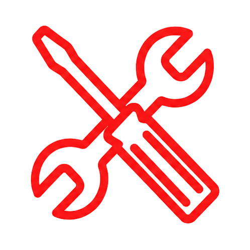 Red check engine light icon, indicating a vehicle's engine issue or malfunction alert.